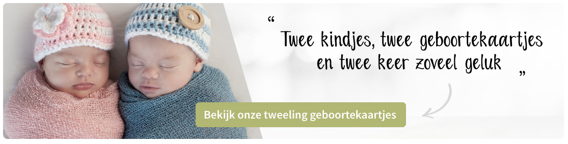 Geboortekaartjes tweeling