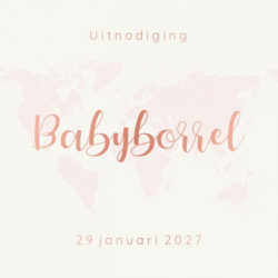 Babyborrel wereldkaart met foliedruk